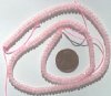 16 inch strand of 3x4mm Faceted Rondelle Rose Quartz